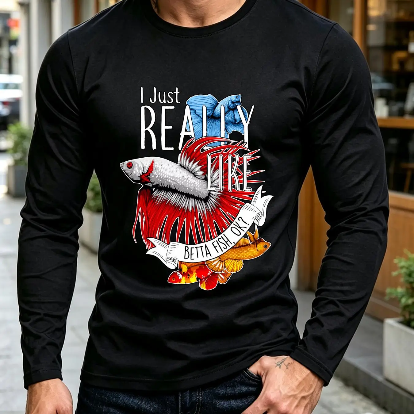 washed T Shirt Betta Fish Funn - Aquarium Fish Keeping review and price