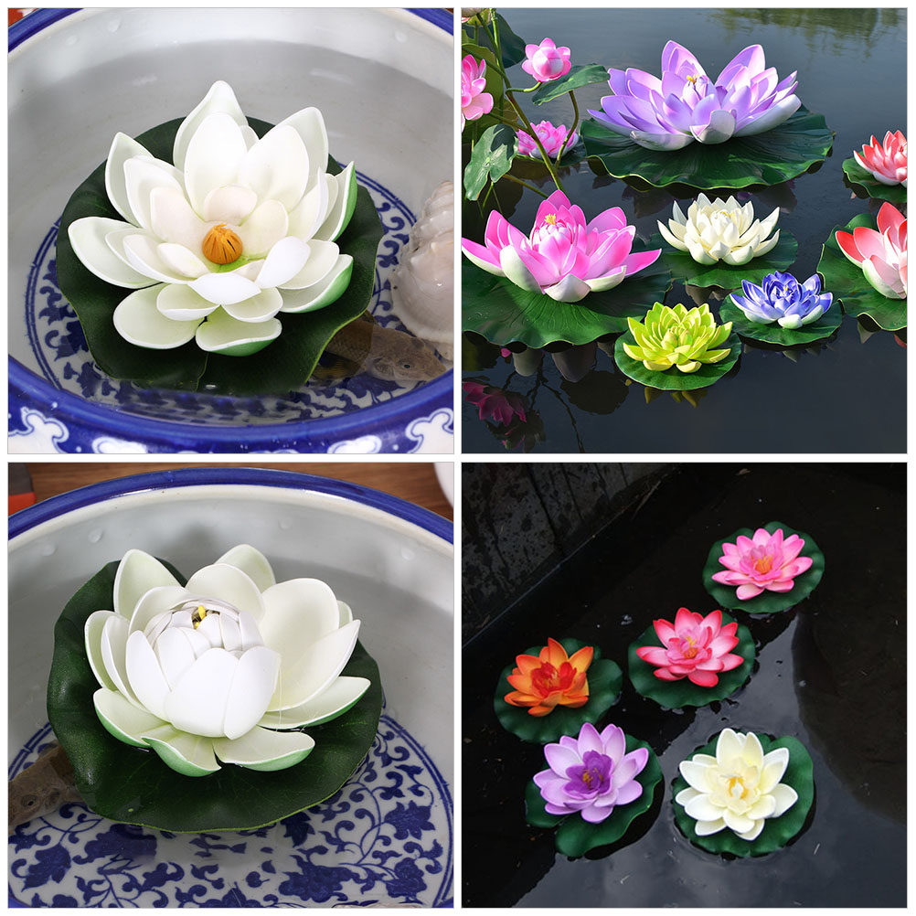 8Pcs Simulation Lotus Floating - Aquarium Plants review and price