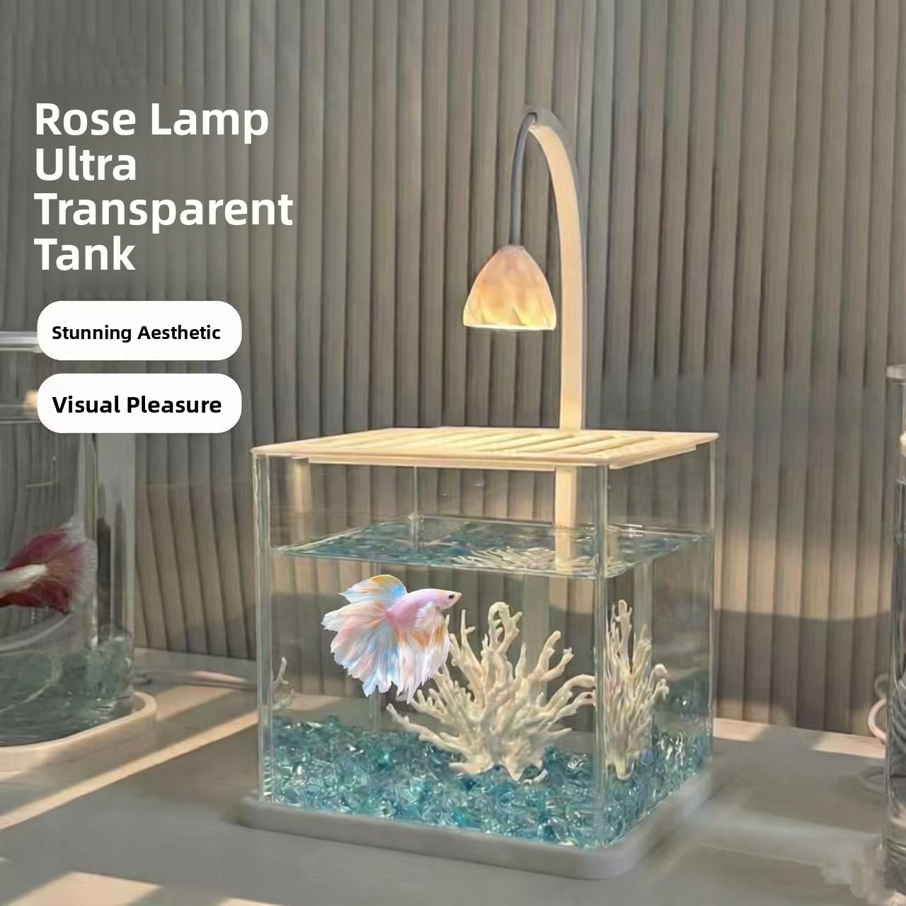 Acrylic Aquarium Ice Crystal L - Betta Fish Tank review and price
