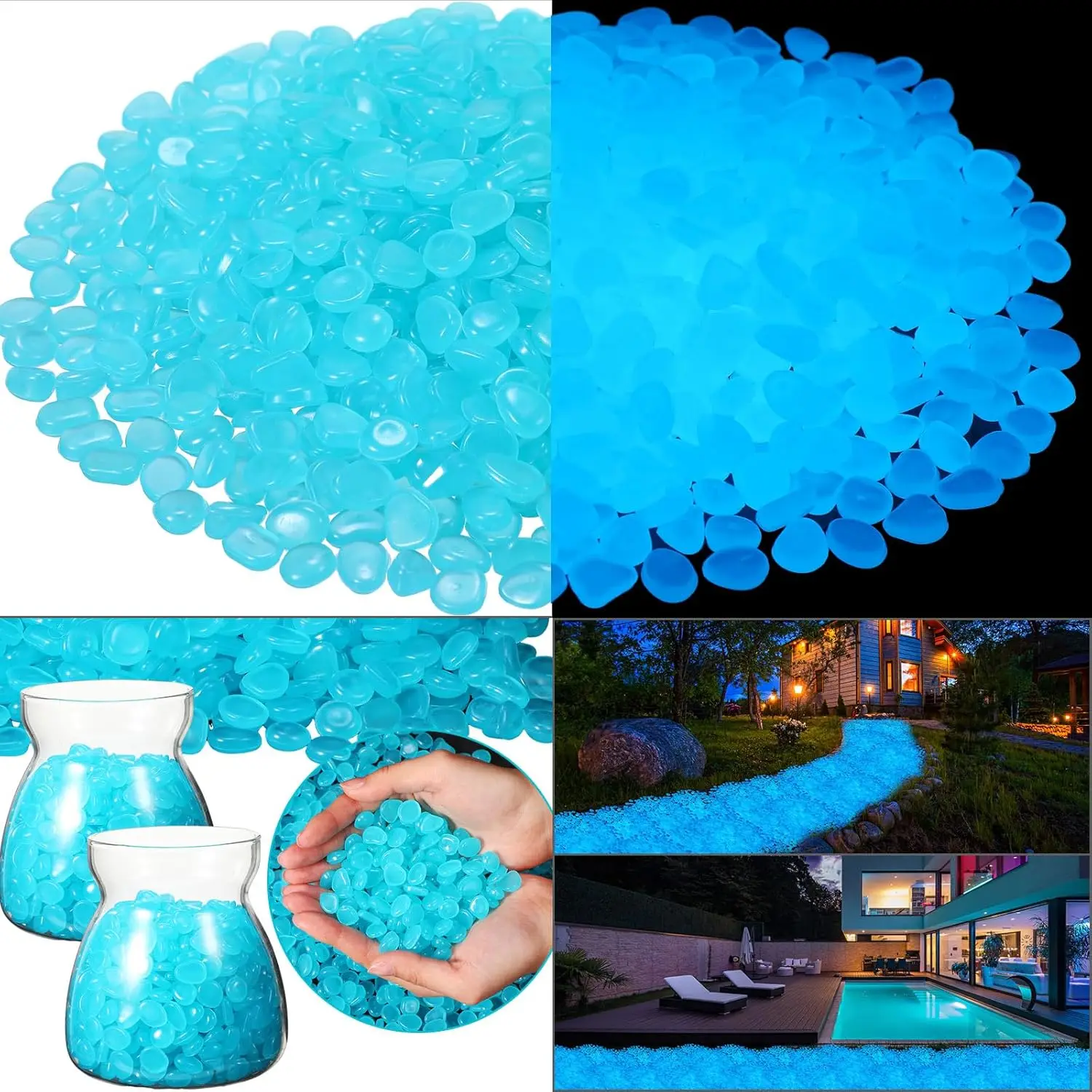 500Pcs Glow in The Dark Garden - Fish Tank Gravel review and price