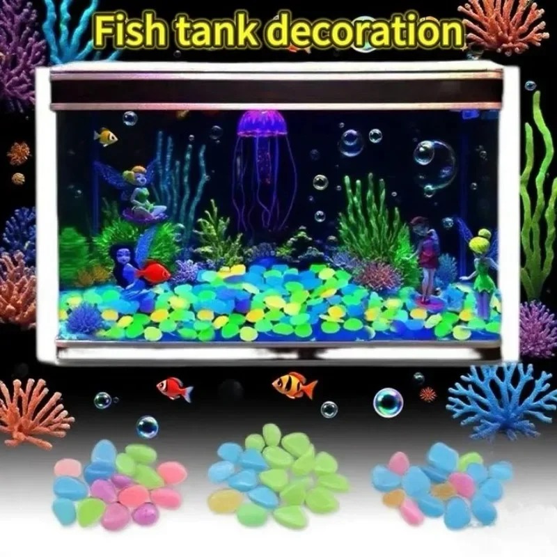 100-1000PCS Luminous Stone Gar - Fish Tank Gravel review and price